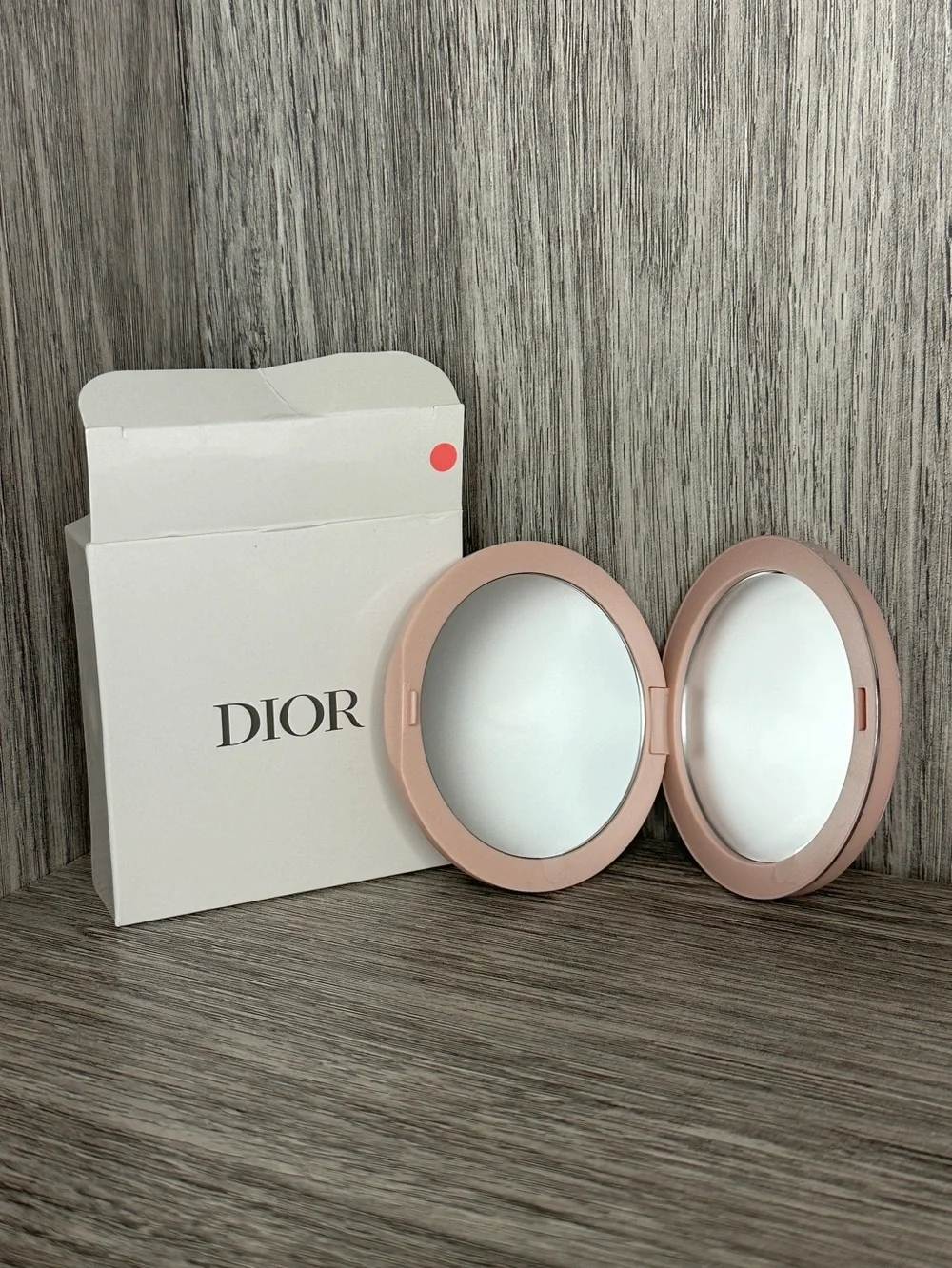 Dior Light Pink Quilted Compact Mirror